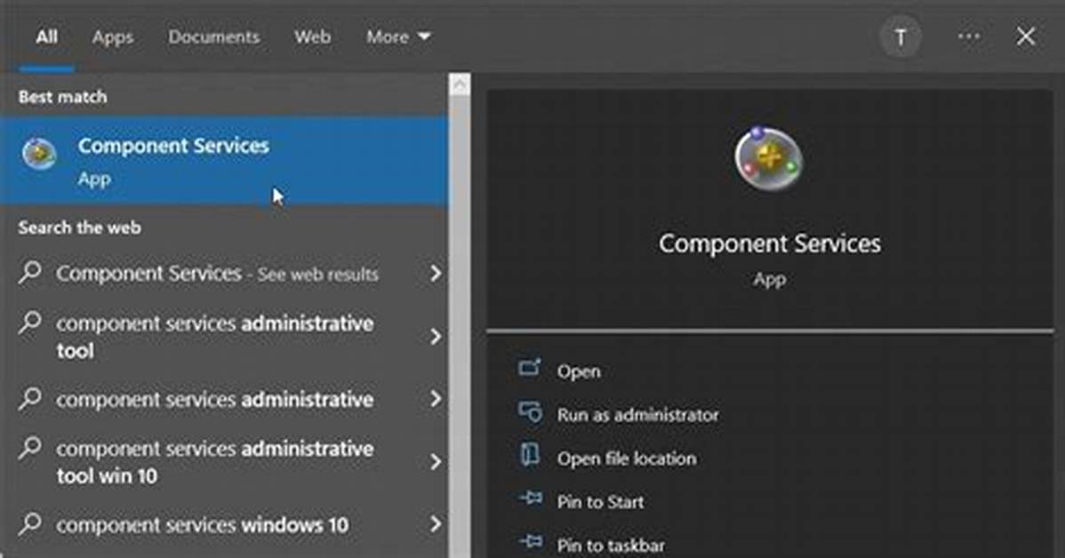 How Do I Access Component Services Administrative Tools?
