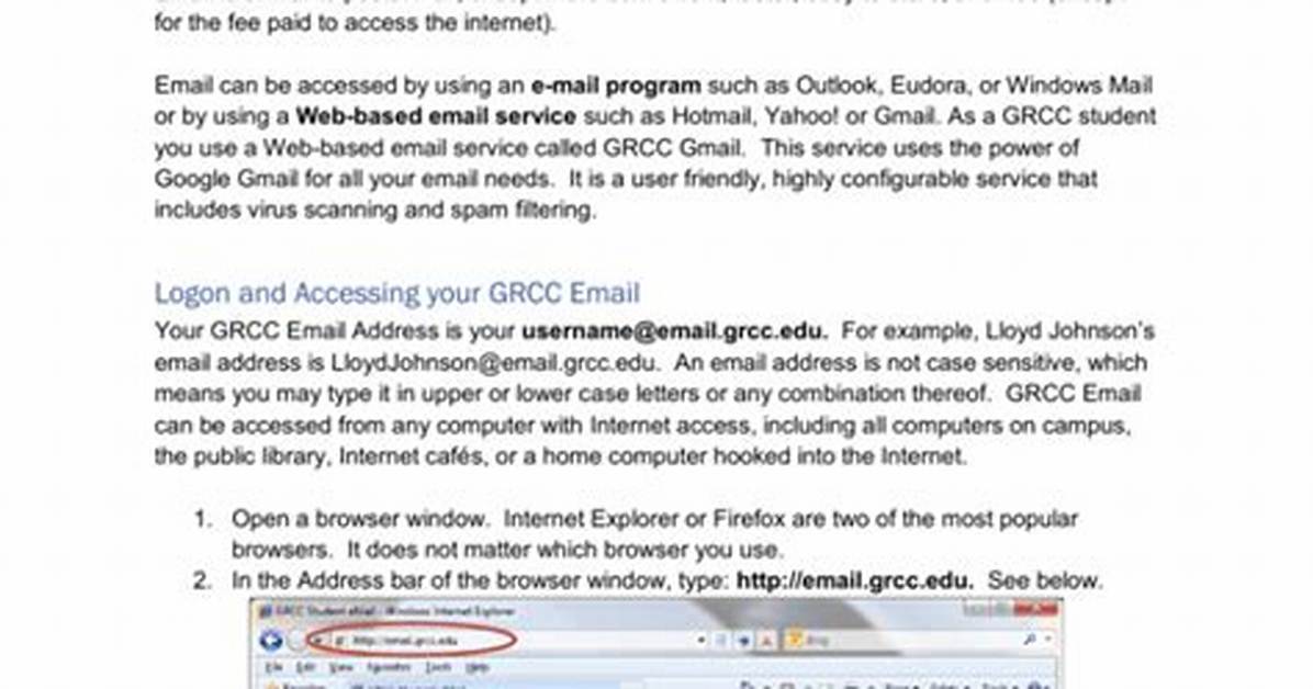 How Do I Access My Grcc Email