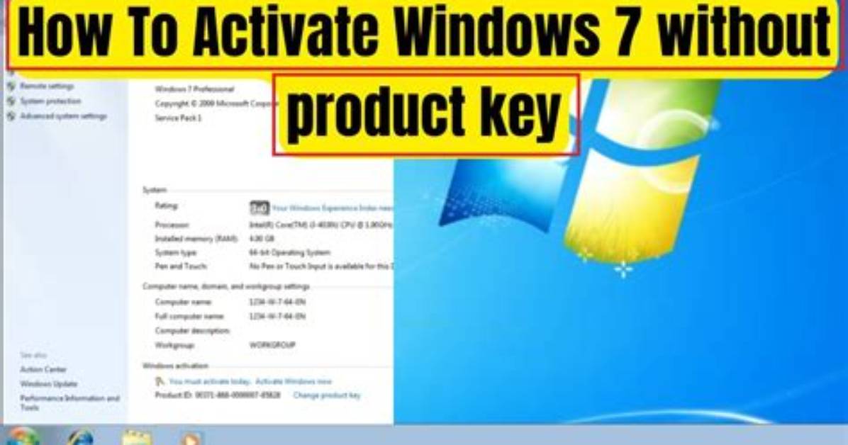 How Do I Activate Windows 7 Legally?