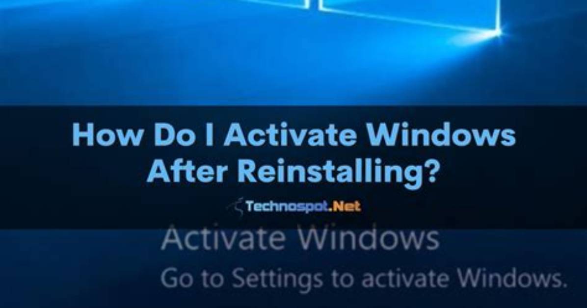 How Do I Activate Windows After Formatting?