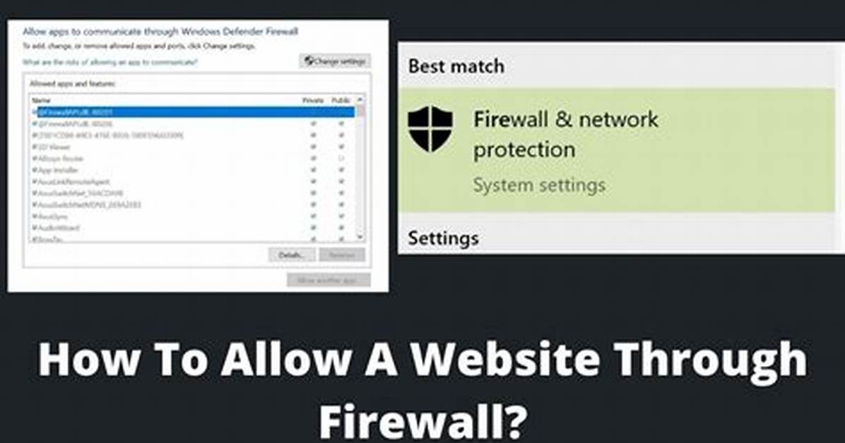 How Do I Allow a Website Through My Firewall Windows 7?