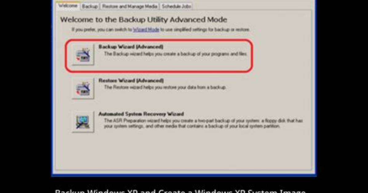 How Do I Backup Windows Xp to a Flash Drive?