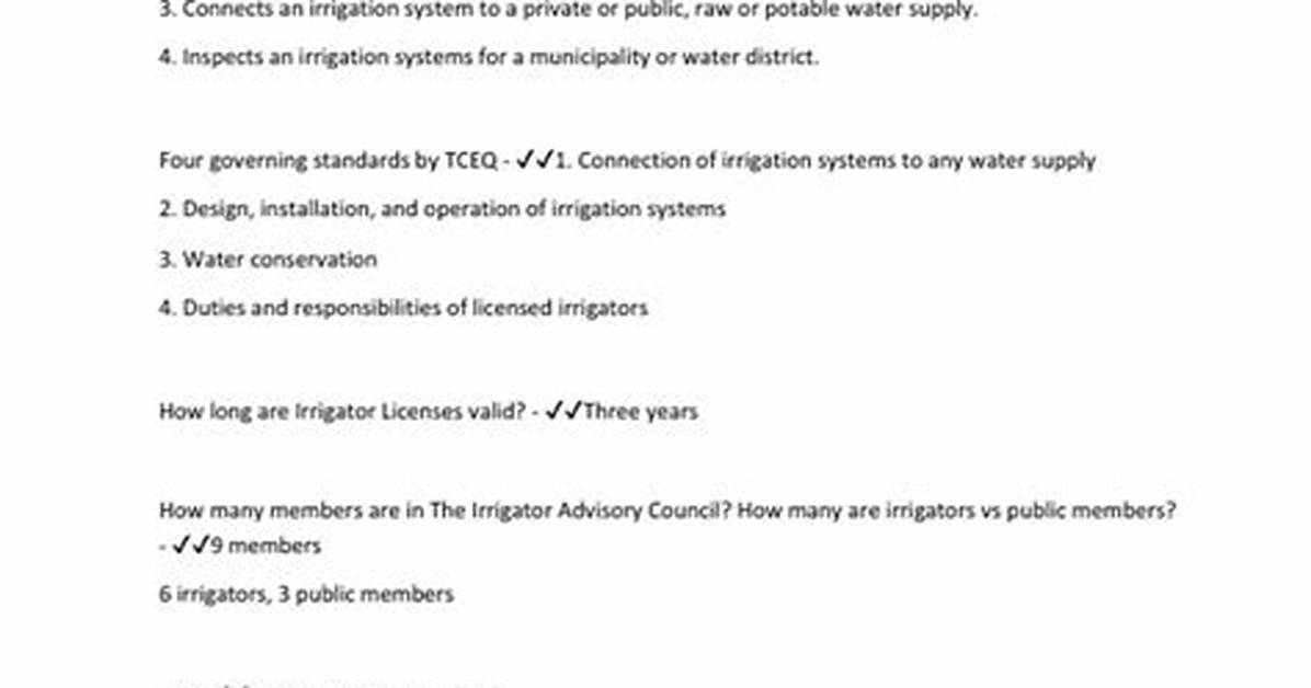 How Do I Become a Licensed Irrigator in Texas