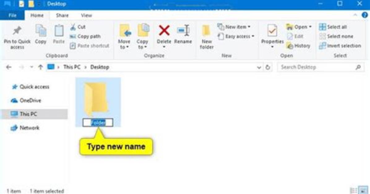 How Do I Change the Folder Name in Windows 10?