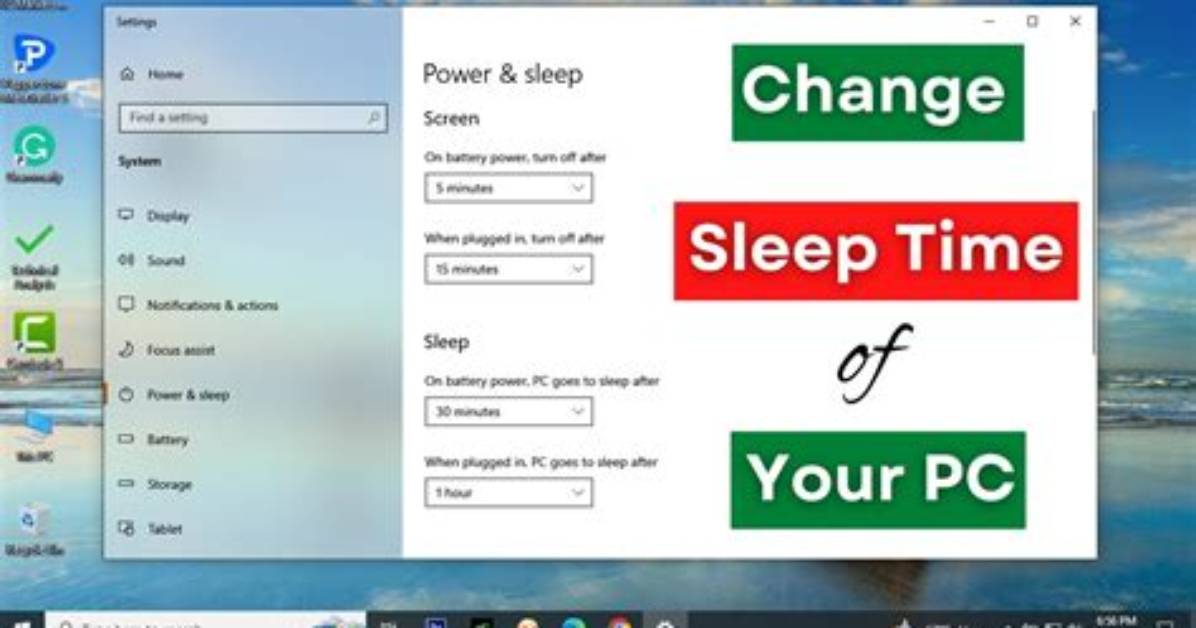 How Do I Change the Sleep Time on My Computer Windows 7?