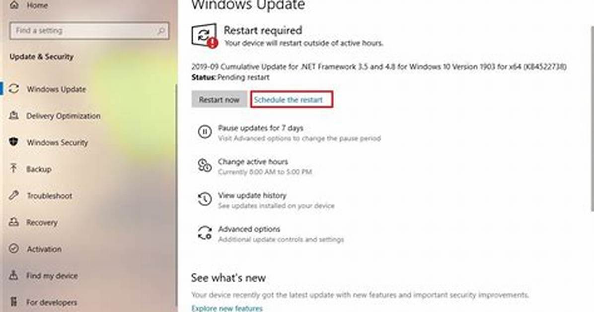 How Do I Change Windows Update Restart Time?