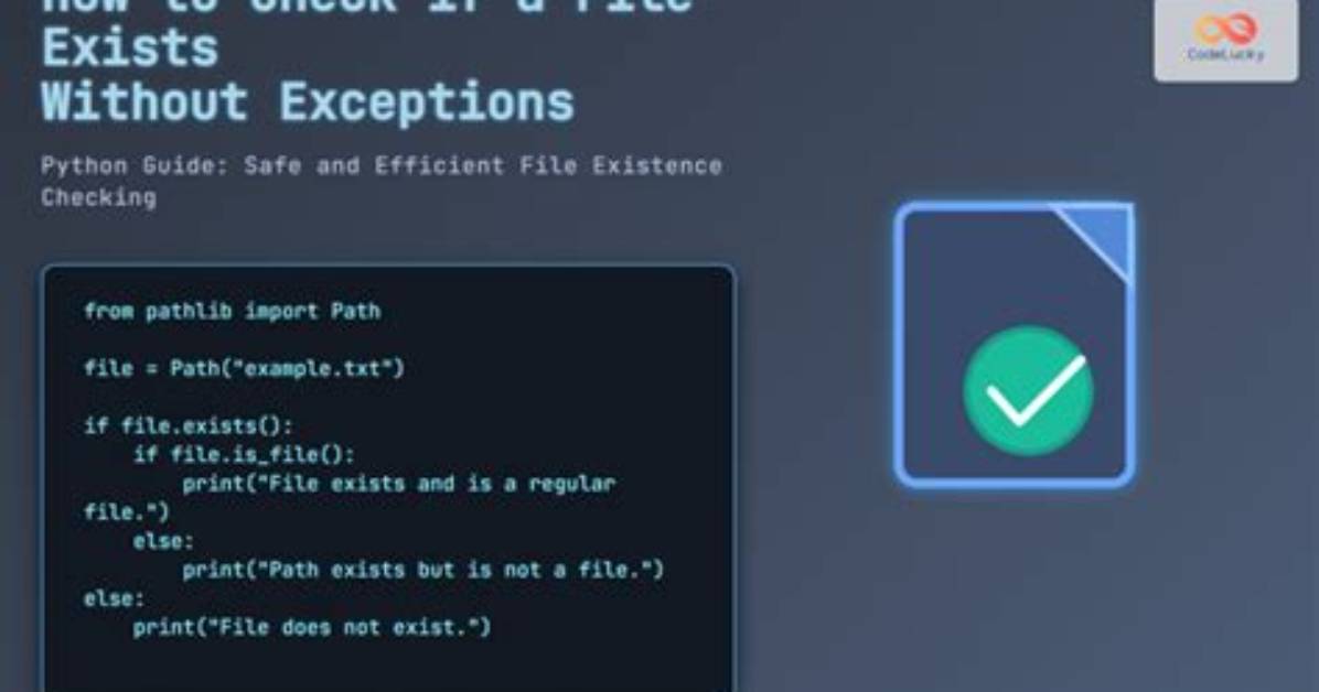 How Do I Check Whether a File Exists Without Exceptions?