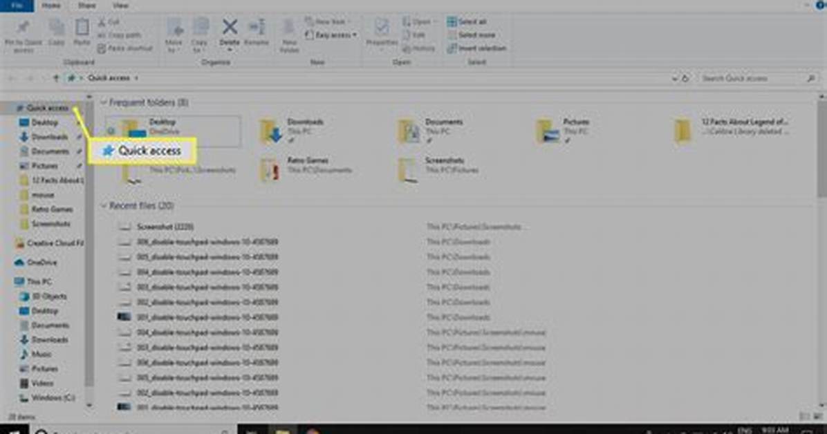 How Do I Clear Search Quick Access in Windows 10?