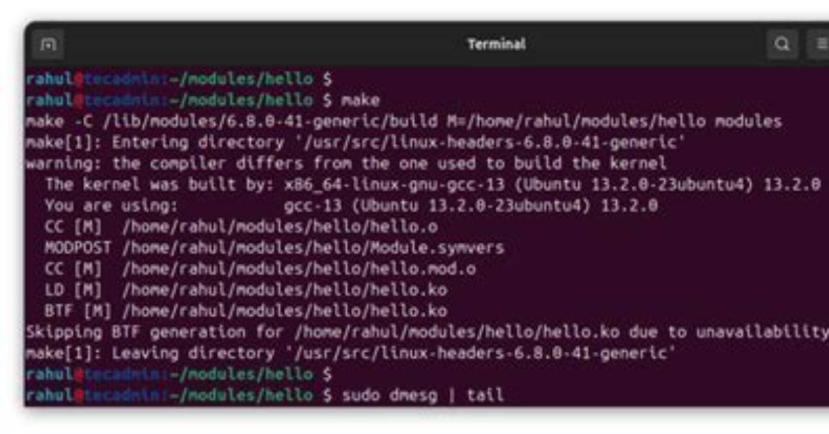 How Do I Compile a Linux Module?