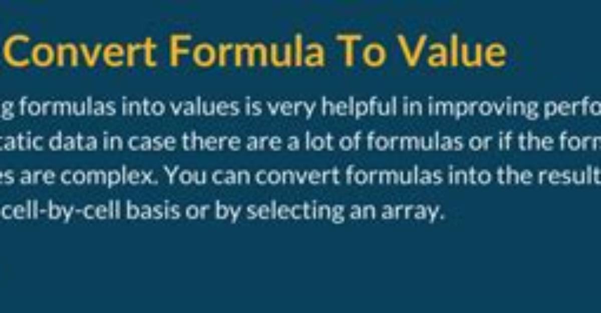 How Do I Convert a Formula Result to a Text String in Excel?