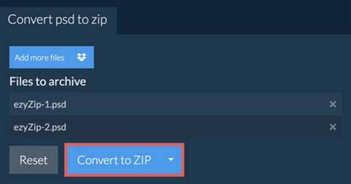 How Do I Convert Psd to Zip?