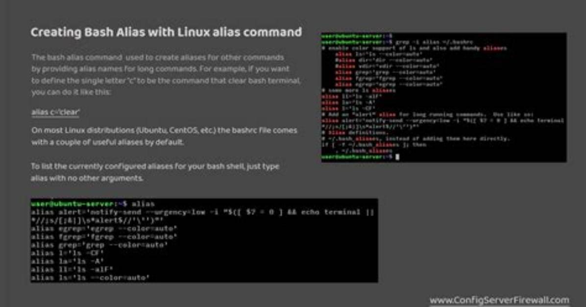 How Do I Create a Bash Alias?