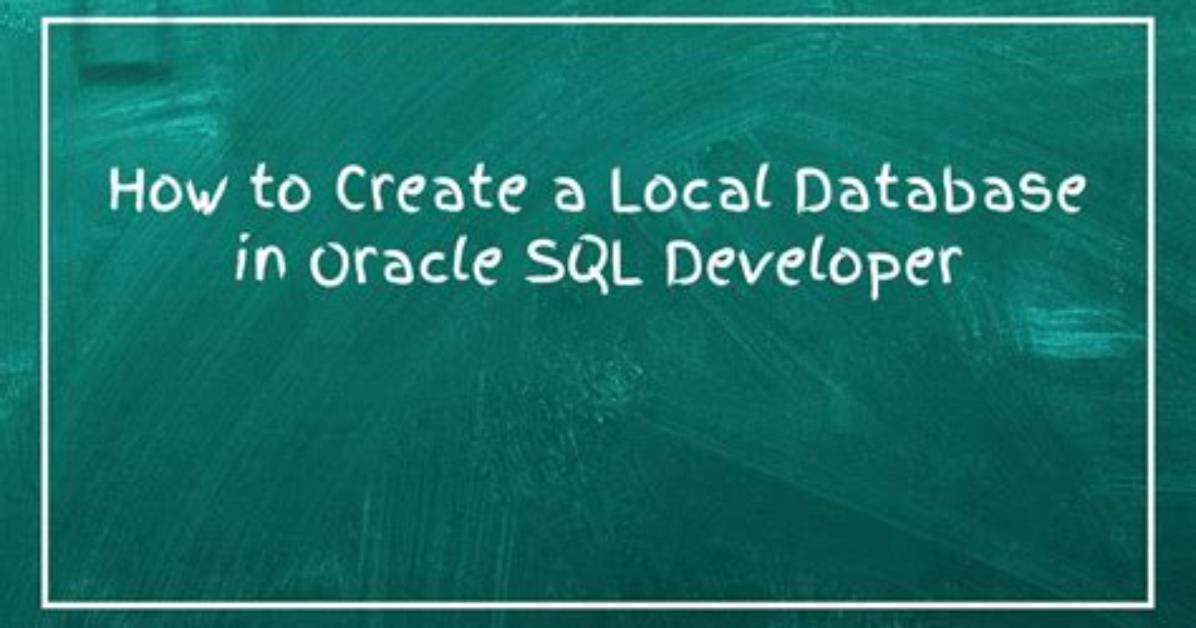 How Do I Create a Local Database Inside of Microsoft Sql Server 2014?