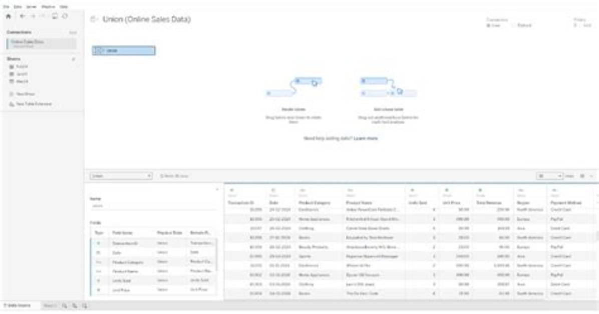 How Do I Create a Union in Mysql