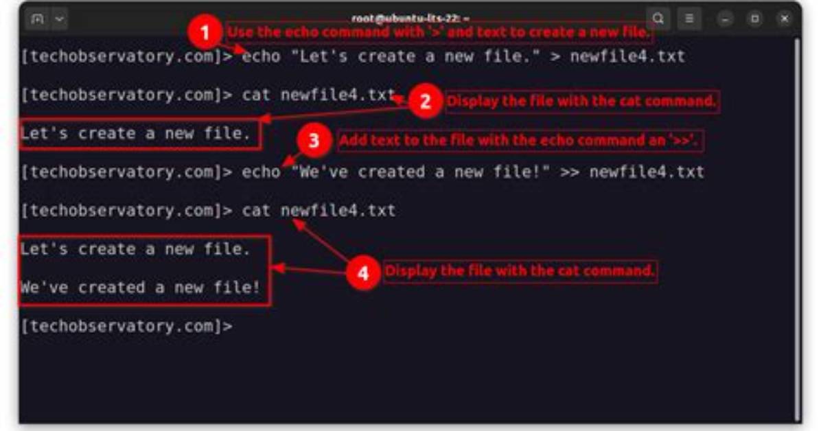 How Do I Create an Echo File in Linux?