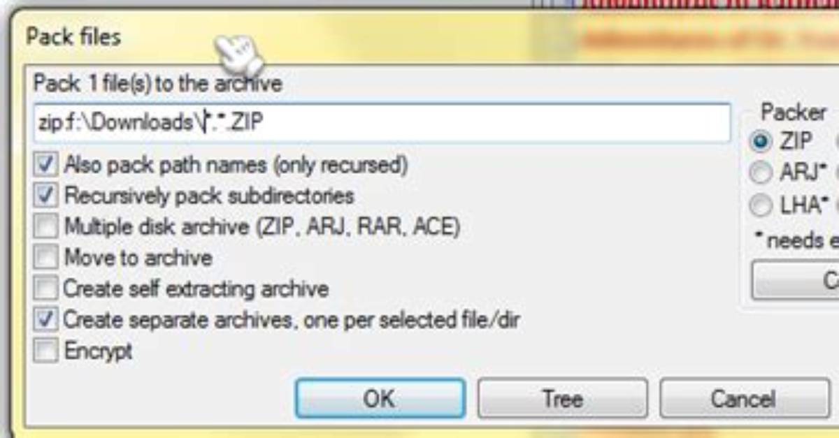 How Do I Create Separate Zip Files for Each Selected File/Directory in 7Zip?