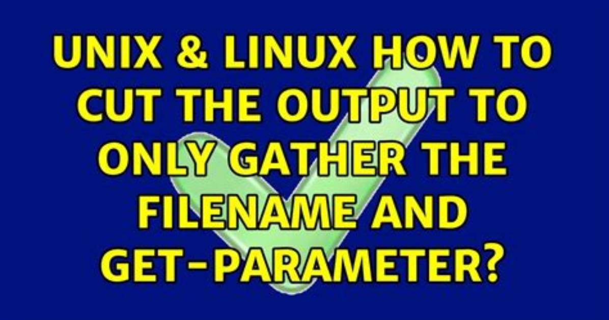 How Do I Cut in Unix?