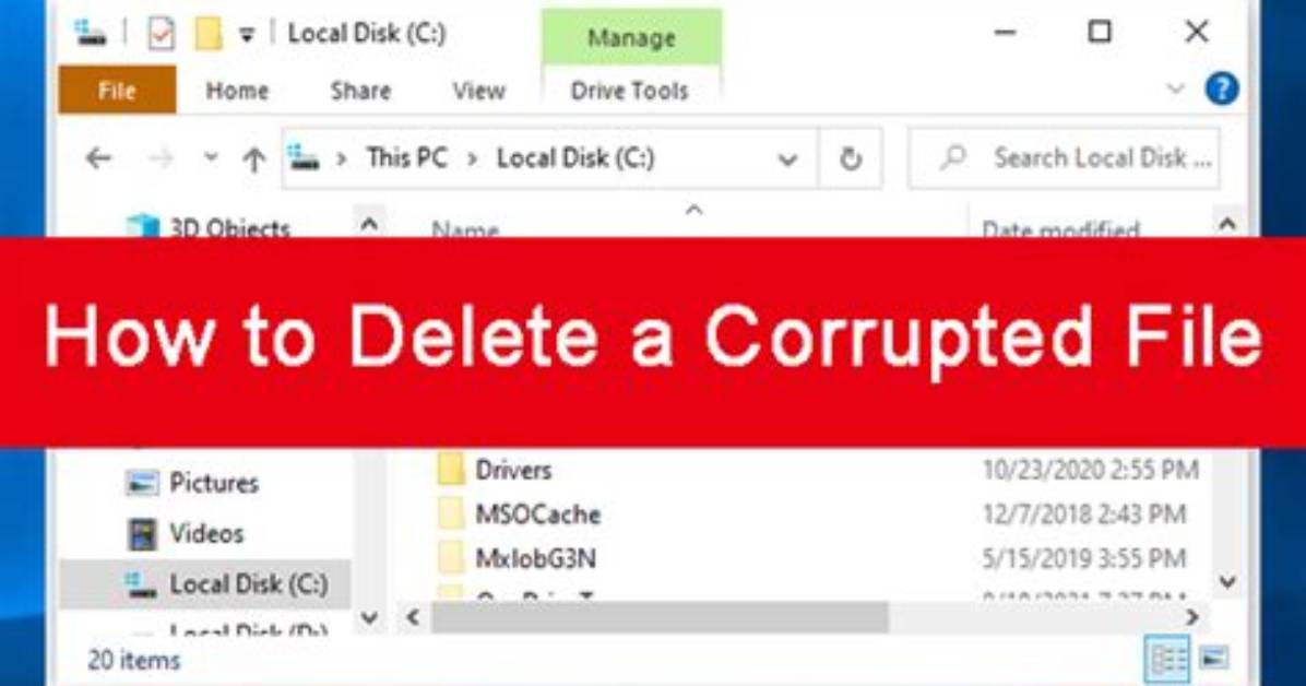 How Do I Delete a Corrupted File in Windows 7?