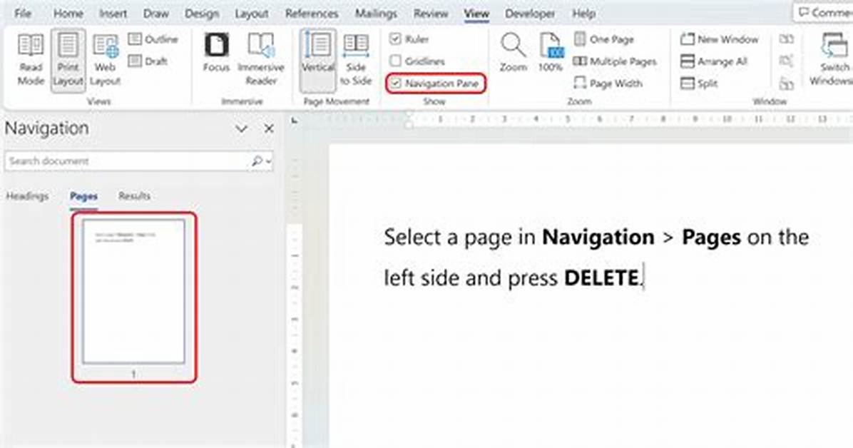 How Do I Delete a Page in Windows 10?
