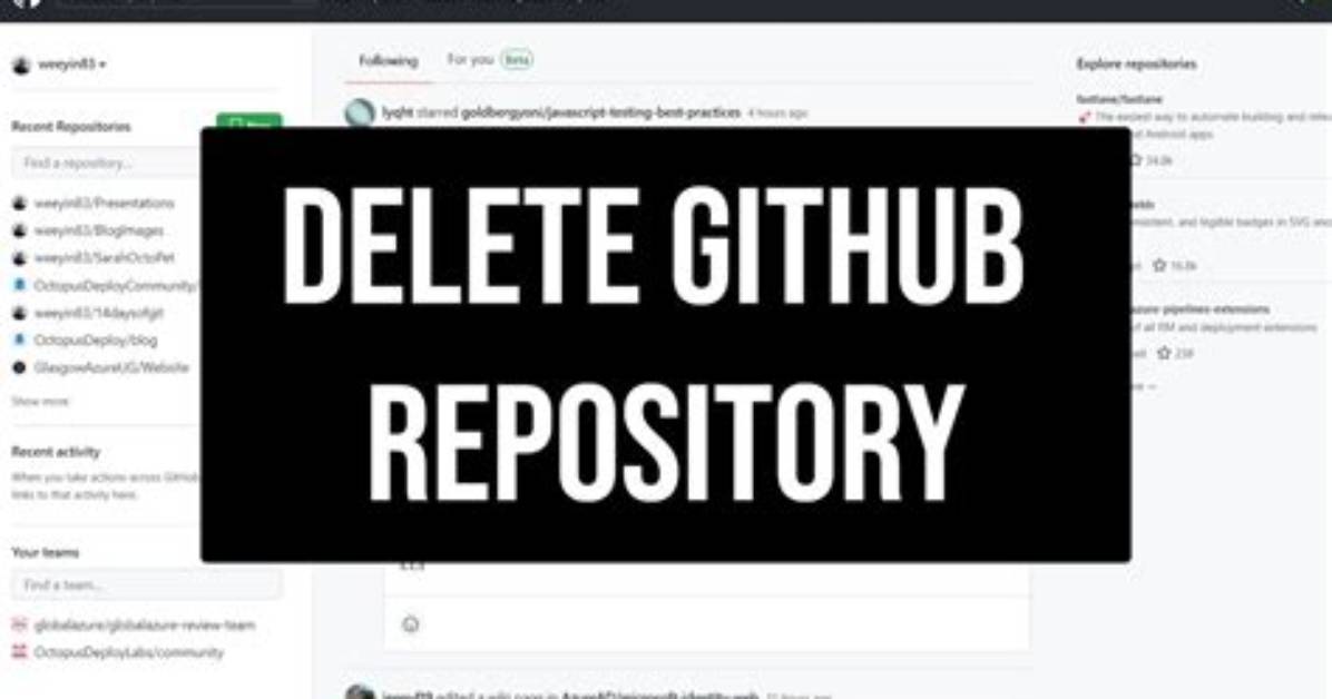 How Do I Delete a Repository?