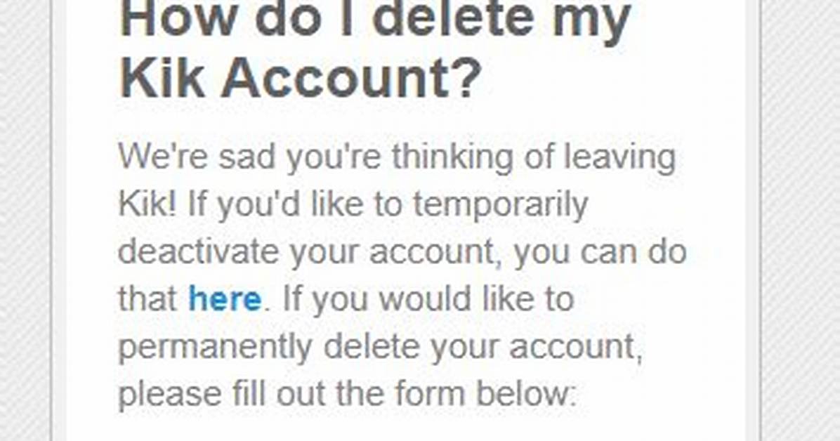 How Do I Delete My Kik App?