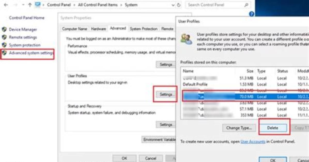 How Do I Delete Old Profiles in Windows 7?