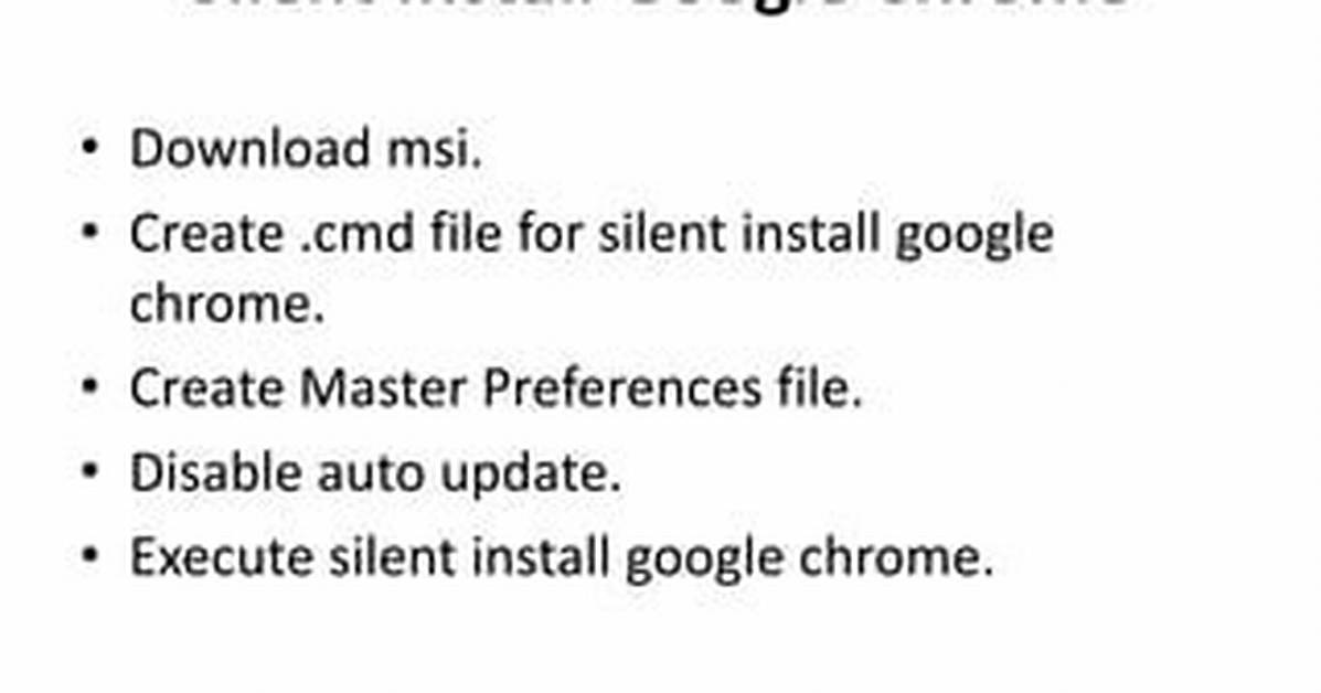 How Do I Disable Google Chrome Silent Updates?