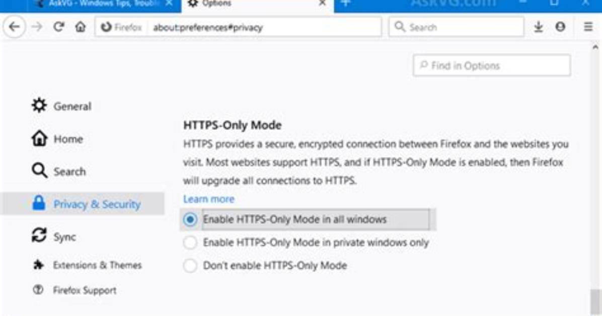 How Do I Disable Https in Firefox