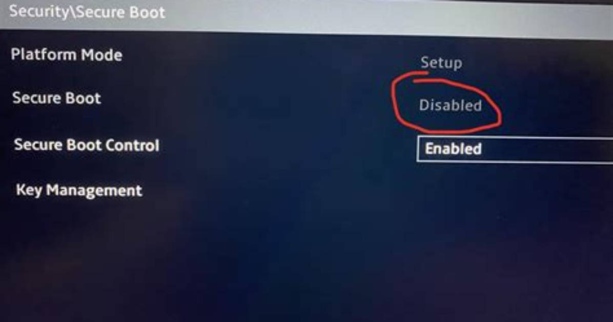How Do I Disable Security Boot in Bios?