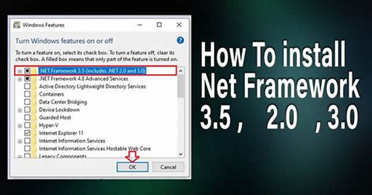How Do I Downgrade Net Framework in Windows 10?