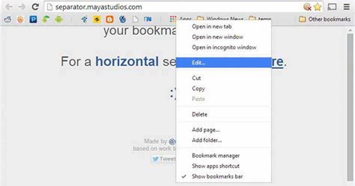 How Do I Edit the Bookmarks Toolbar in Firefox?