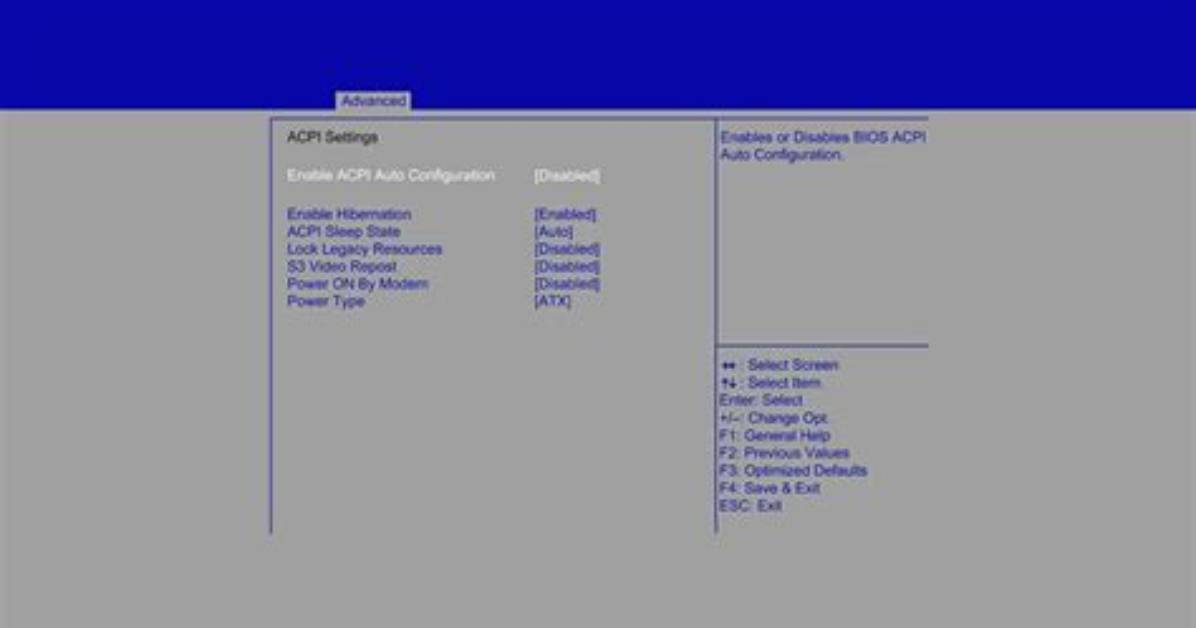 How Do I Enable Acpi in Bios?
