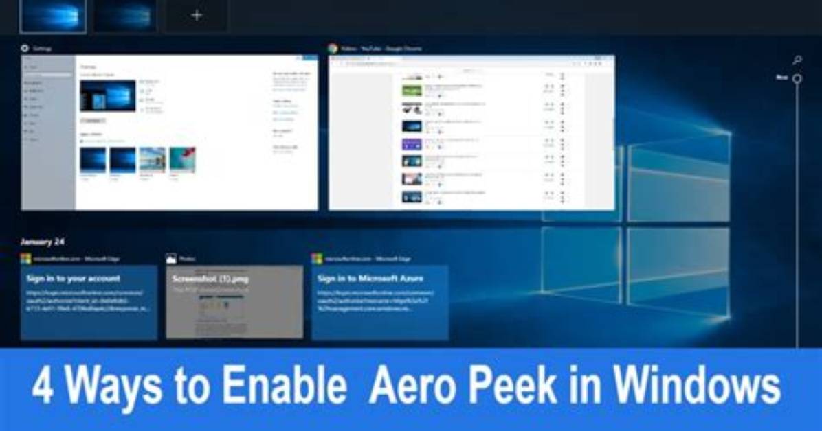 How Do I Enable Aero Peek in Windows 10?