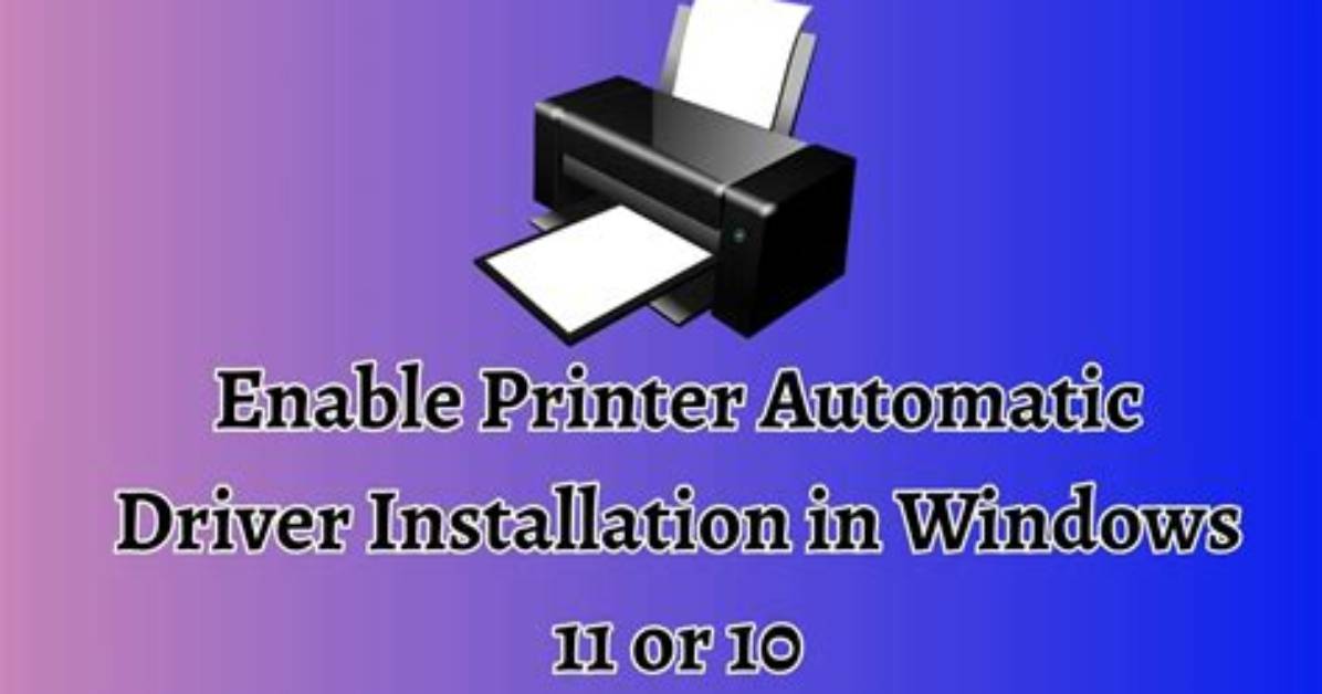 How Do I Enable Automatic Driver Install in Windows 10?