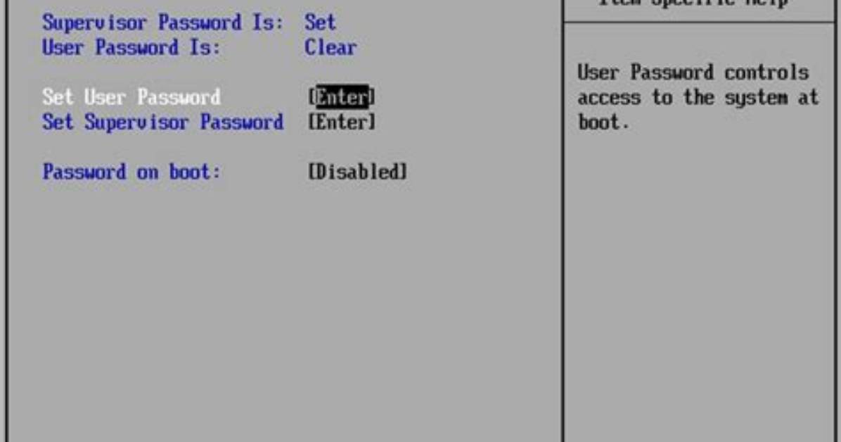 How Do I Enable Bios Password?