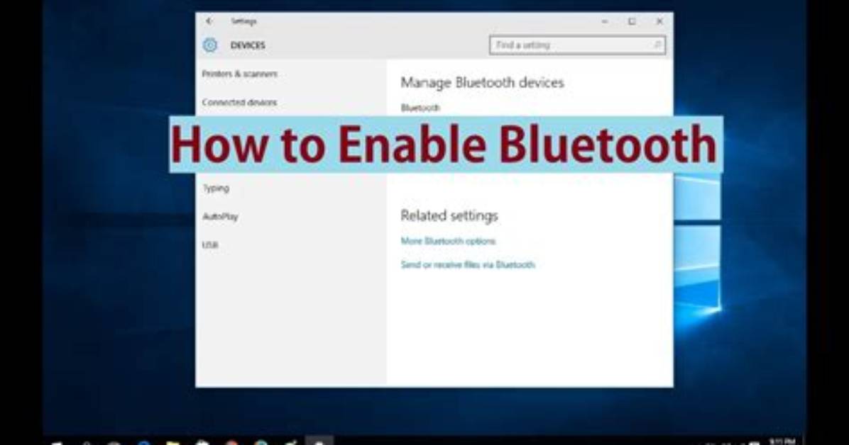 How Do I Enable Bluetooth on My Desktop Windows 7?