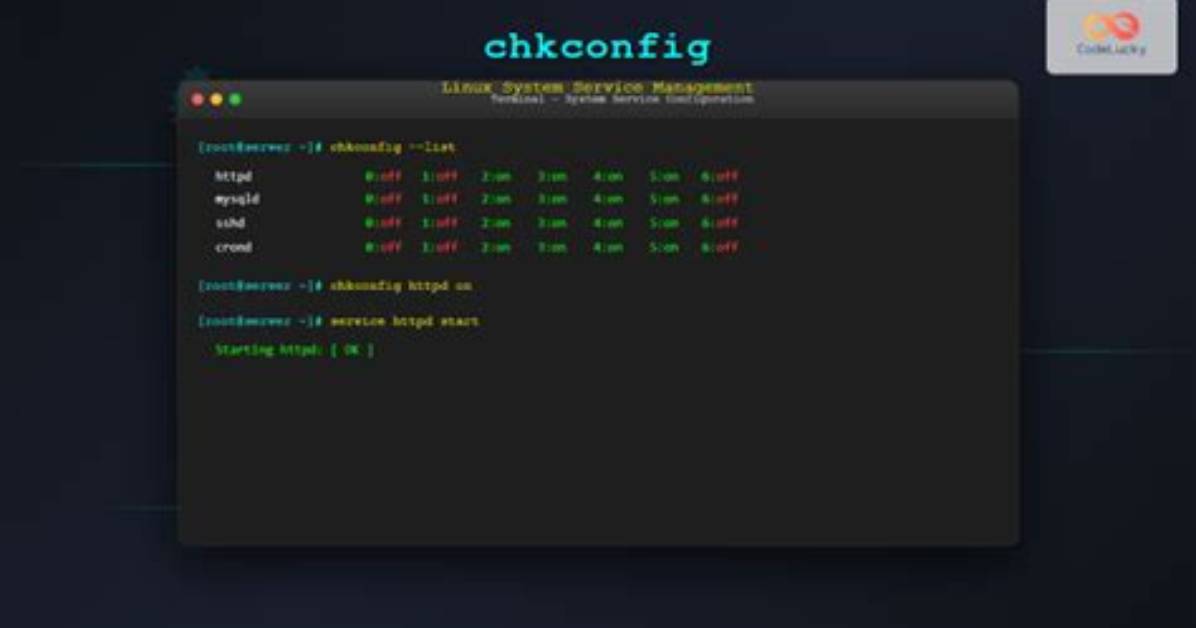 How Do I Enable Chkconfig on Linux?