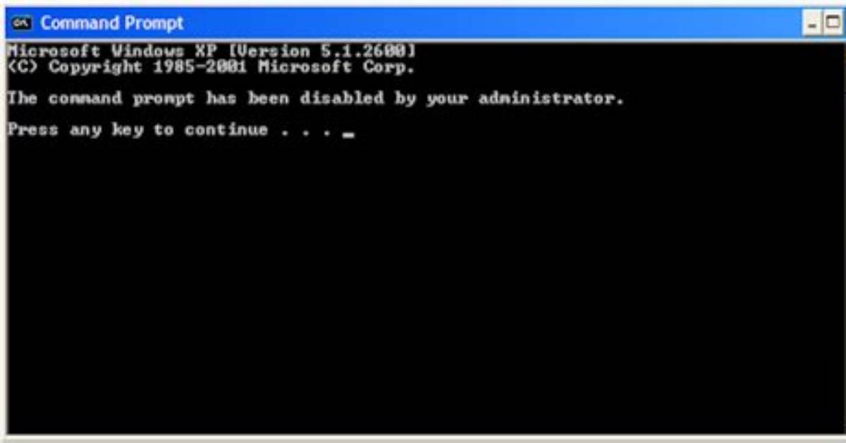 How Do I Enable Command Prompt as Disabled by Administrator?