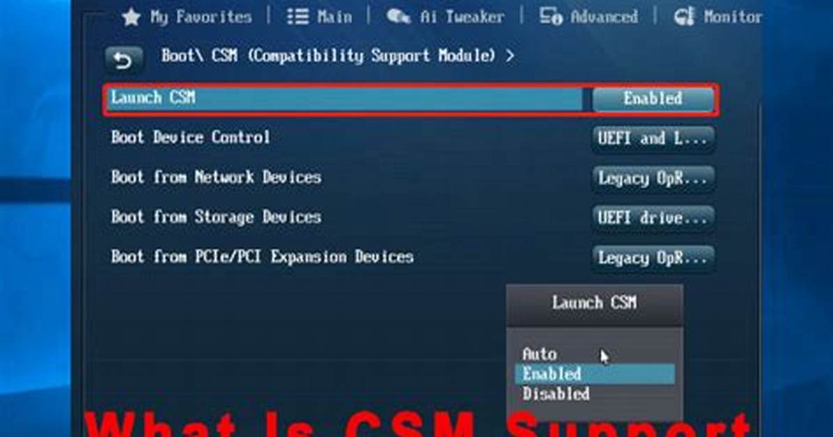How Do I Enable Csm in Bios?