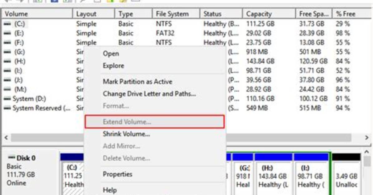How Do I Enable Extend Volume in Windows 7?