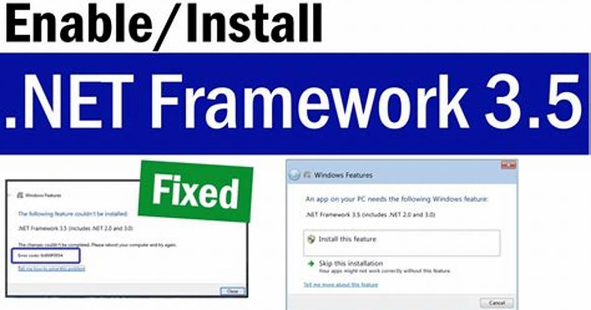 How Do I Enable Net Framework in Windows 10?