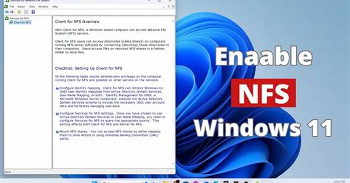 How Do I Enable Nfs on Windows 10?