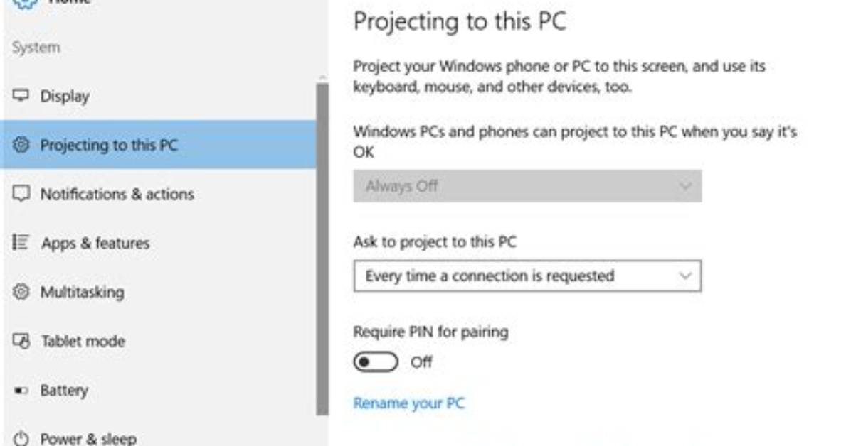 How Do I Enable Projecting on My Computer Windows 10?