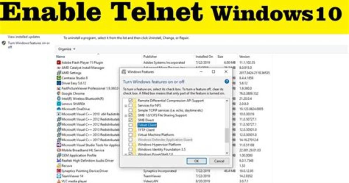 How Do I Enable Telnet on Server 2012