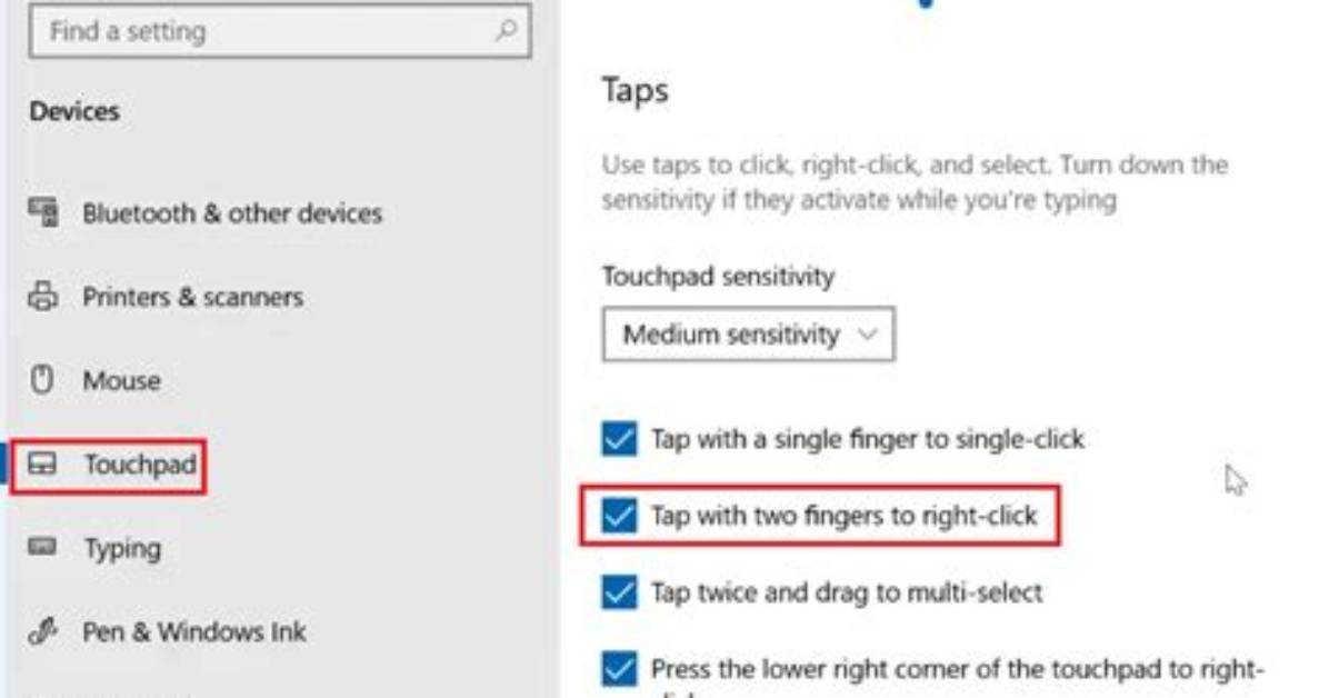 How Do I Enable Two Finger Right Click Windows 10?