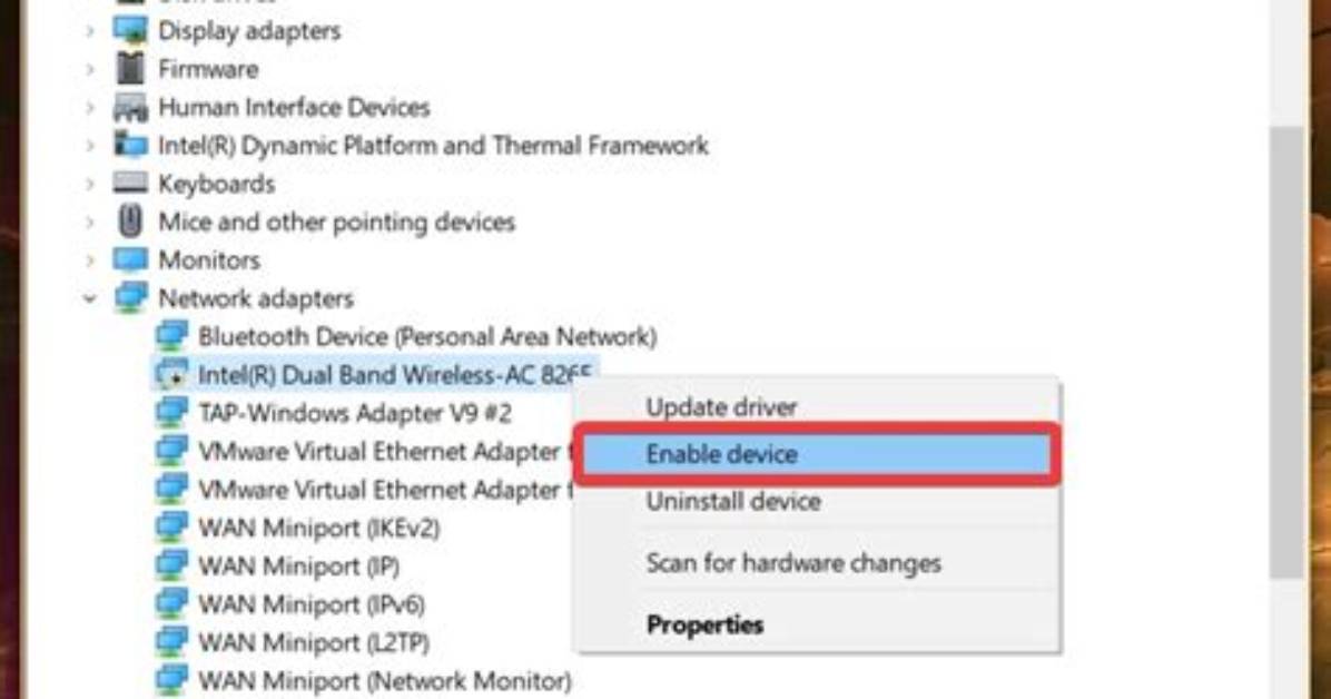 How Do I Enable Wifi in Device Manager Windows 7?