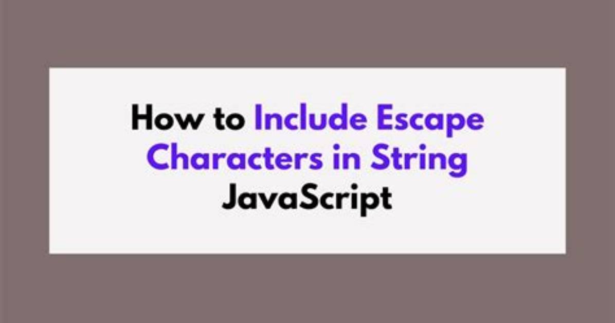 How Do I Escape a String in Java?
