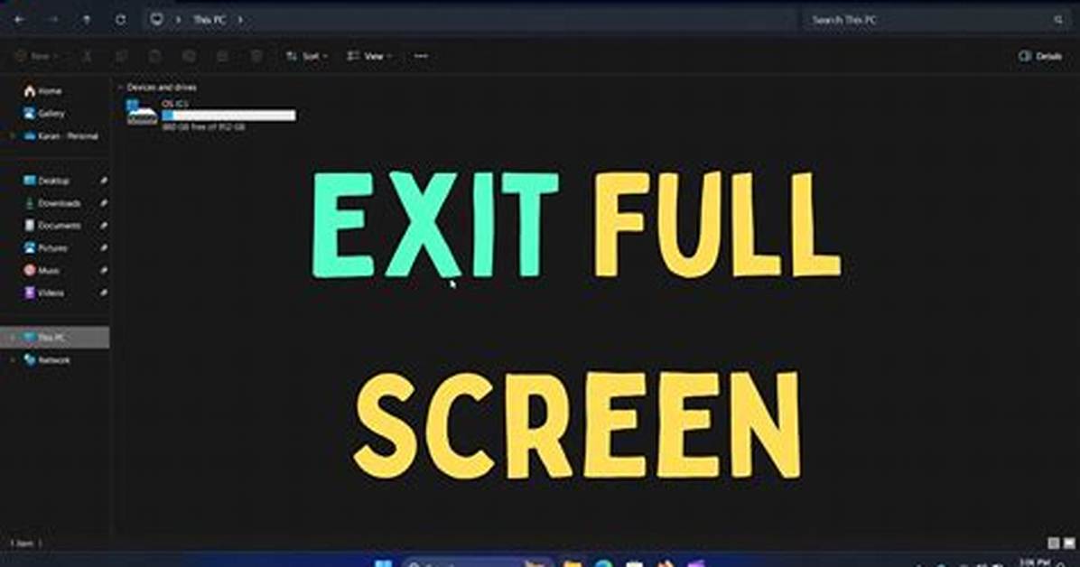 How Do I Exit Full Screen in Unix?