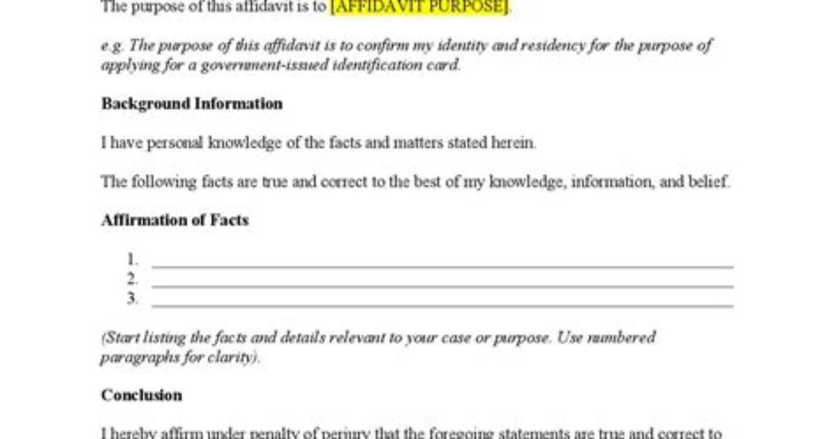 How Do I File an Affidavit