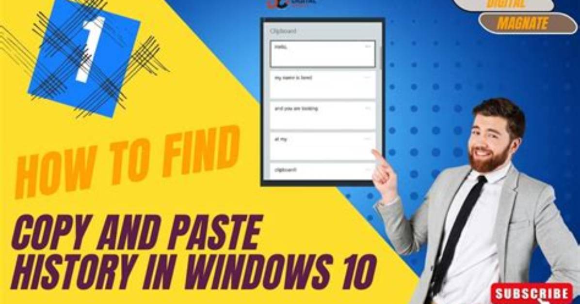 How Do I Find My Copy Paste History Windows 7?